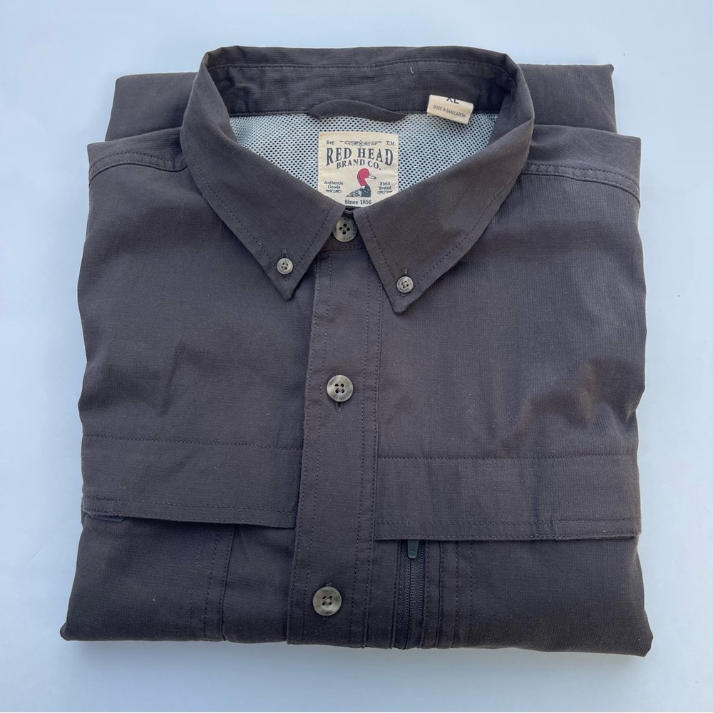 RedHead Brand Co. Men's Button-Down Shirt - Dark Brown size XL